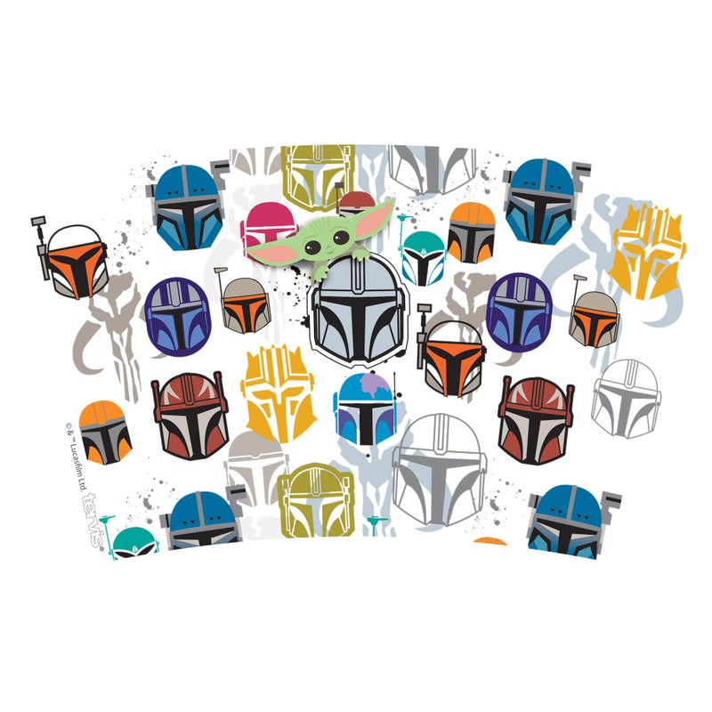 Tervis Star Wars - Mandalorian - Peekaboo Made in USA Double Walled Insulated Tumbler Travel Cup Keeps Drinks Cold & Hot, 10oz Wavy, Classic - Image 2